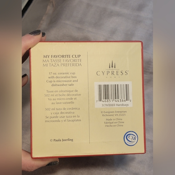 Paula Joerling Cypress Home Mug Pink Purse Mug NWT 17oz - Picture 6 of 15